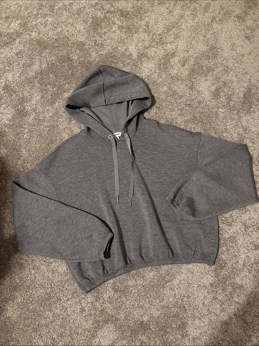 SPANX Charcoal Gray Hooded Pullover